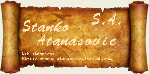 Stanko Atanasović vizit kartica